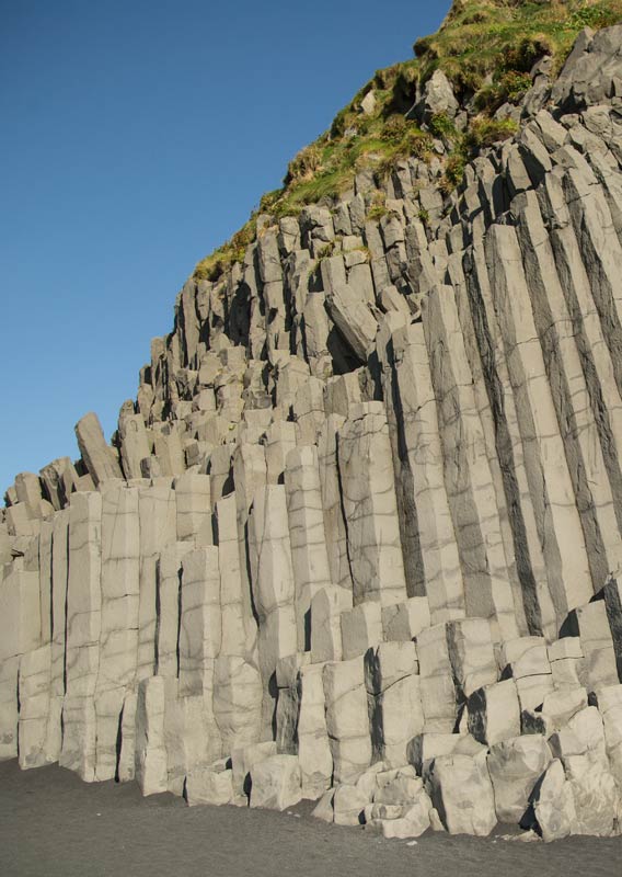 Icelandic stone pillars on a beach